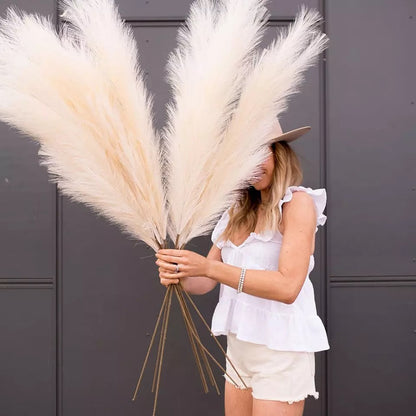 1 pc Each Natural Dried Pampas Grass Boho Home Decor Bouquet