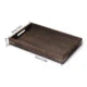 Rustic Wooden Serving Trays with Handle Rectangular Nesting Multipurpose Trays for Tea Coffee Breakfast Table Centerpieces