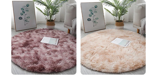 Soft Carpet For Living Room Round Rug Home Decor For Study Bedroom Carpet Nonslip Shaggy Bedside Coffee Table Mat Thick Pile Rug